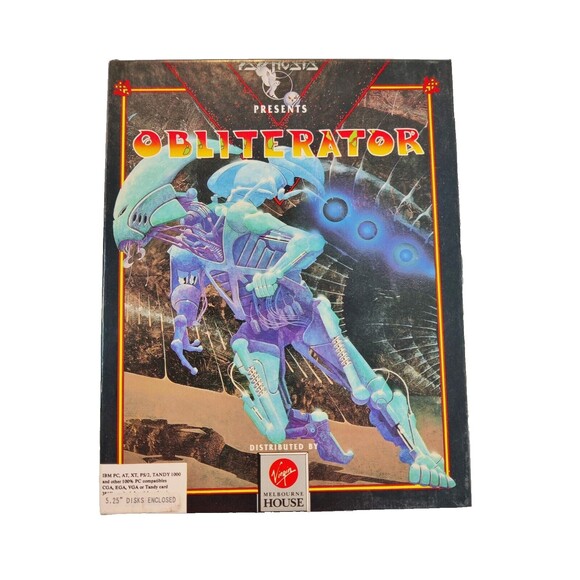 Obliterator PC 1989 Psygnosis Shooter Video Game Floppy Virgin Melbourne House - Picture 1 of 11